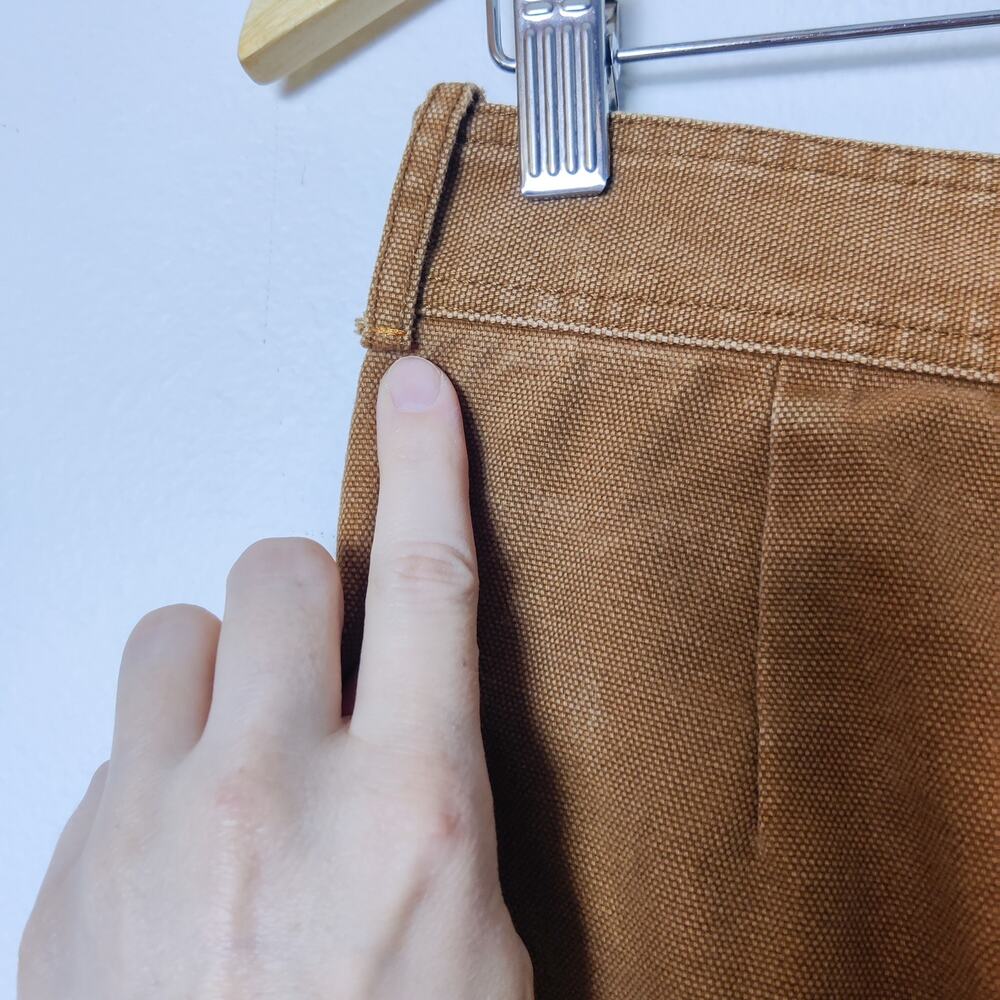Frye Camber Nadia Canvas High Rise Wide Leg Ankle Pants 28 Workwear Nutmeg Brown - Picture 9 of 16